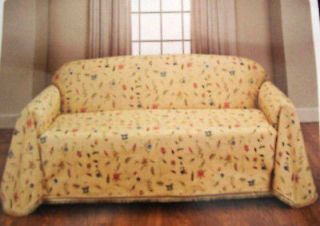 JACOBEANNON SLIPSOFA THROW SLIP COVER RED OR YELLOW (VISIT OUR  