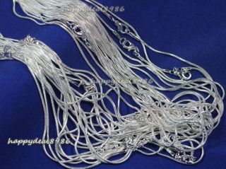 wholesale10pcs silver plated snake chain necklace 24