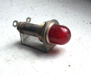Vintage RED Beehive lens dash gauge panel light Hot Rod 5/8. old 