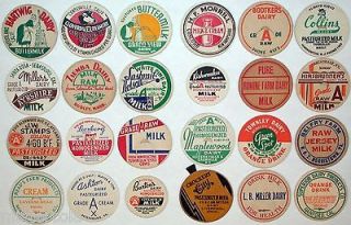 Lot of 24 all different old MILK BOTTLE CAPS mix number 3 unused new 
