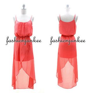 CORAL A7137 Chiffon MULLET Dress Flowy Cocktail Vintage Inspired Midi 