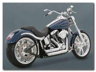 Vance and Hines Shortshots Staggered Exhaust Chrome For 91 05 Dyna 