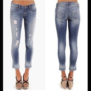 2012 NWT Siwy Hana Slim Crop Leg Jeans In I Dont Care Color 100% 
