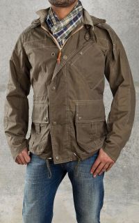 NIGEL CABOURN SURFACE JACKET HALF LINED OILED ARMY