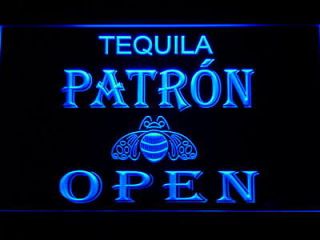 057 b Patron Tequila Beer OPEN Bar Neon Light Sign