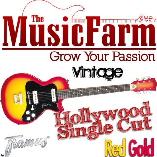 Framus Vintage Hollywood Single Cut Electric Guitar FREE Gigbag   Red 