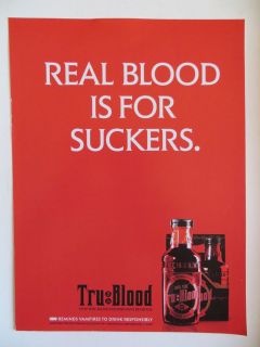HBO TRUE BLOOD Nourishment beverage 2008 Page Print Ad clipping Anna 