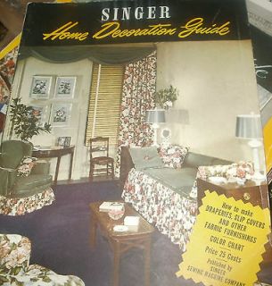 Vintage Singer 1947 Home Decoration Guide Sewing/Fabrics/Measurements