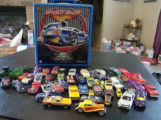 HOTWHEELS STORAGE CASE ON WHEELS WITH 49 ASSORTED CARS