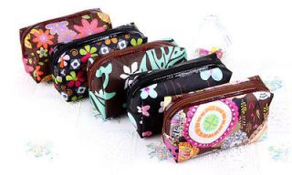 5TYPE floral patterned various Cosmetic Travel Bags Set Medium Purse 