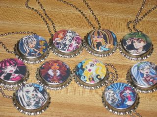 monster high inspired ball chain necklace party favors lot of 10