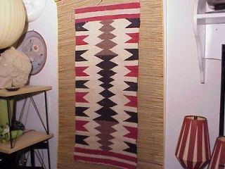 Vintage Old Indian Navajo Rug Weaving Textile American