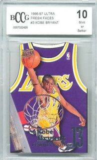1996 97 Ultra Fresh Faces Kobe Bryant Rookie Graded BCCG 10