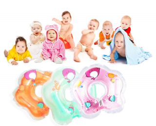 New Baby Swimming Ring Neck Bath Float Ring Inflatable Tubes For 0 2 