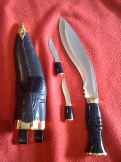 REPLICA STAINLESS STEEL GHURKA KUKRI KNIVES WITH SHEATH. 30CMS