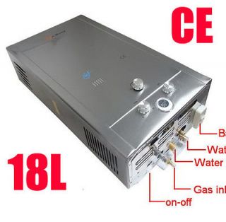 LCD 18L LPG GAS TANKLESS INSTANT HOT WATER HEATER STAINLESS BRAND NEW 