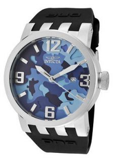 Invicta Watch 10456 Mens DNA/Camouflage Blue Camouflage Dial Black 