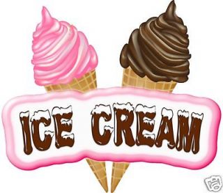 Ice Cream Cone Soft Serve Concession Decal 14 Food