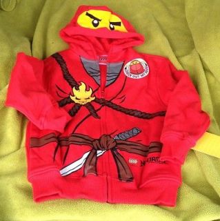   LEGO NINJAGO KAI Boys Hoodie Sweatshirt size 5 Costume Red Ninja/VHTF