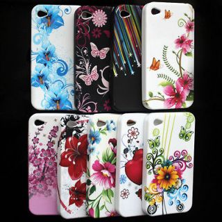   listed 9Pcs New Cute Back Cover Case Skin Housing for Iphone 4 4S,HP11