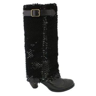 IRREGULAR CHOICE CARNABY QUEEN BOOTS in BLACK NEW Various Sizes FREE 