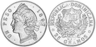 Dominican Republic Peso, 1897