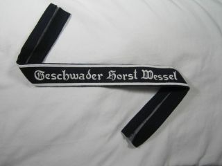   German Luftwaffe Cuff Title Geschwader HORST WESSEL uniform insignia