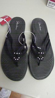 New Womens Skechers Black Sandals/Shoes Flip Flops Ladies size 8