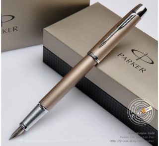 PARKER I.M. PENS IM Fountain Pen Champagne Gold Pearls Finish Fine Nib 