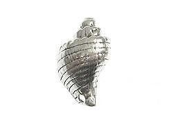   Silver Conch Shell   3D Charm (size 17x11mm) Shell of Key West