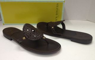 Jack Rogers Georgica brown leather sandals size US 7 NIB