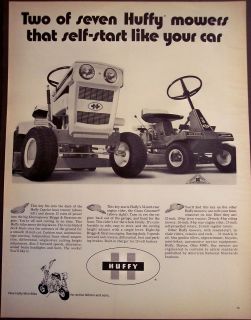 original 1971 vintage Ad Huffy lawn mowers Caprice, Grass Groomer