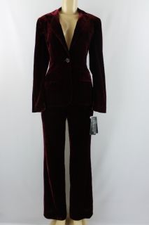   women velvet suit Golden Sapphire pant jacket velour ruby size 0P