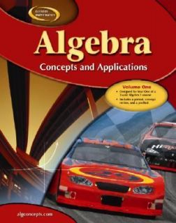 Algebra Concepts and Applications 2005, Hardcover, Student Edition of 
