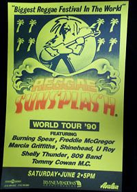 Burning Spear Original Concert Poster Reggae Sunsplash Irvine Meadows