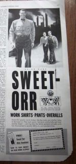 1951 Sweet Orr Overalls Jeans Lunch Box Bucket Ad