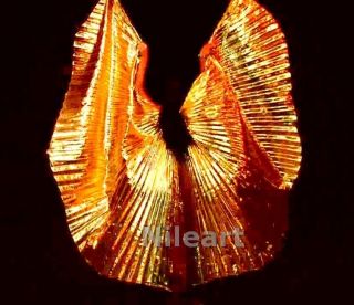 Hot Egyptian Belly Dance Gold Lame Isis Wings Made In Egypt BLOWOUT 