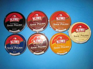 Kiwi Shoe Polish Black, Blue, Brown, Dark Tan, Mid Tan, Light Tan 