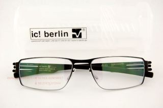 Brand New IC! BERLIN Eyeglasses Frames Model Wasserflut Color Black 