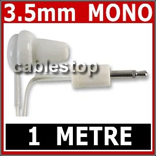 5mm MONO Jack Magnetic Earpiece Earphone 8 OHMS   1M