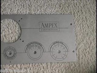 Ampex 351 Preamp Front Stainless Steel Panel, Restored, Best Ever