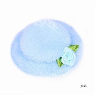   Mini Soft Feather Ladys Children Rose Hat Hair Clip Costume Party