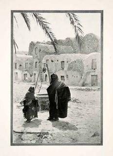 1926 Print Medenine City Mud Bricks Northern Africa Indigenous People 