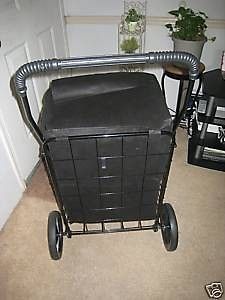 Basket Cart Shopping Foldable Solid Tires 150 lb Capacity with Liner 