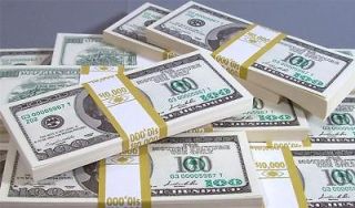 PROP MONEY Movie TV Bundles New Style $100s $100,000 Lot of 10 