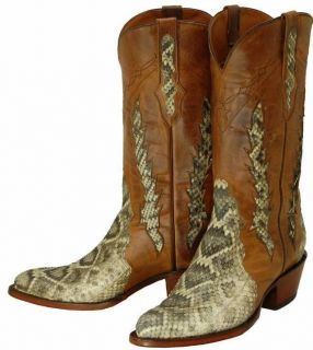 723 BLACK JACK RattleSnake Cowboy Boots Mens 7.5EE $550