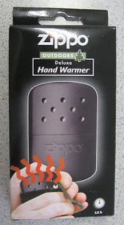 BRAND NEW Zippo Deluxe Hand Warmer BLACK Thin Profile Handwarmer 40285