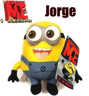 Despicable Me Minion 3D eye 9 Jorge plush toy new with tag Xmas