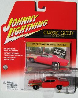JOHNNY LIGHTNING R14 CLASSIC GOLD 1972 ROAD RUNNER PROJECT IN PROGRESS 