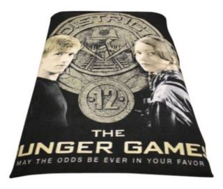 NEW Hunger Games Peeta & Katniss Distrist 12 Odds Fleece Blanket Throw 